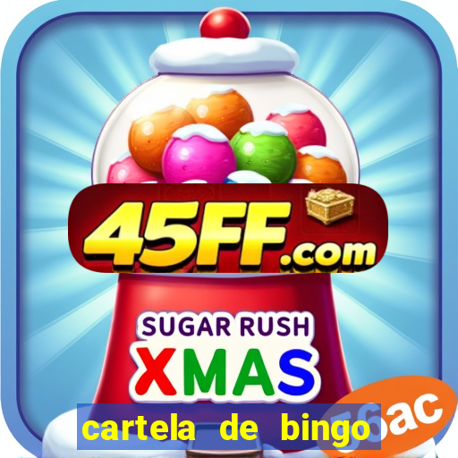 cartela de bingo pra imprimir